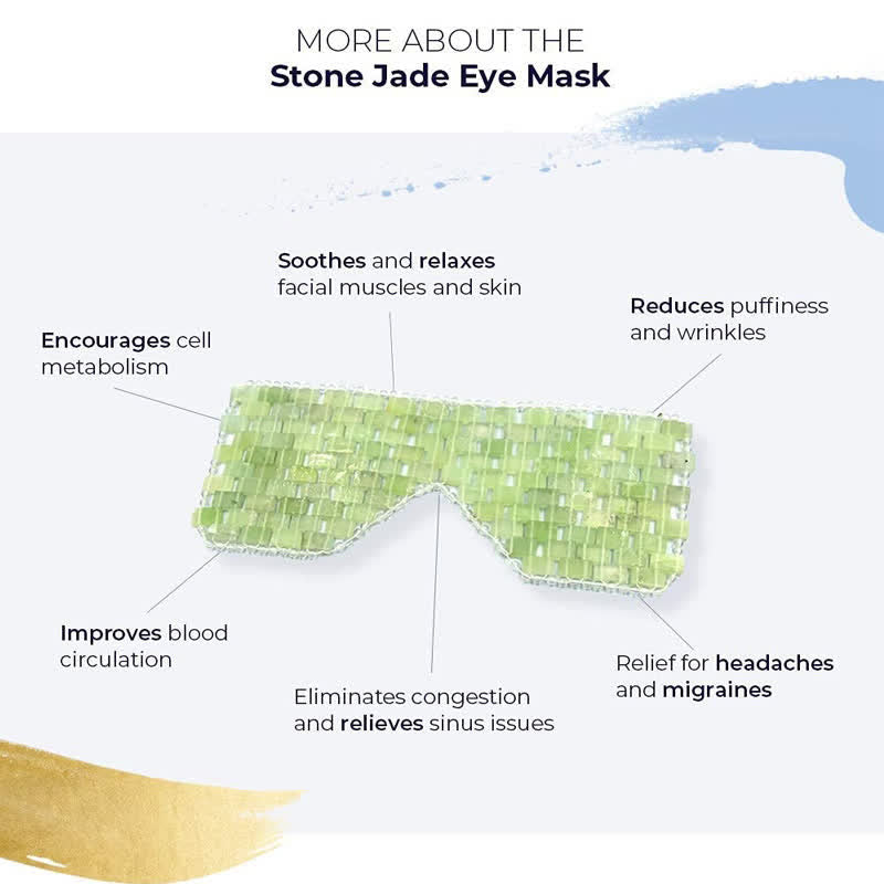 Natural Jade Stone Beads Eye Mask