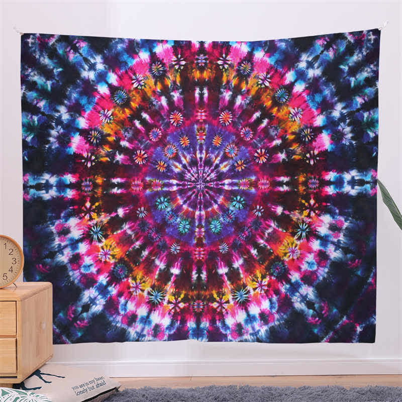 Bohemian Mandala Pattern Tapestry Wall Hanging Wall Art Focus Creativity Home Living Room Decor