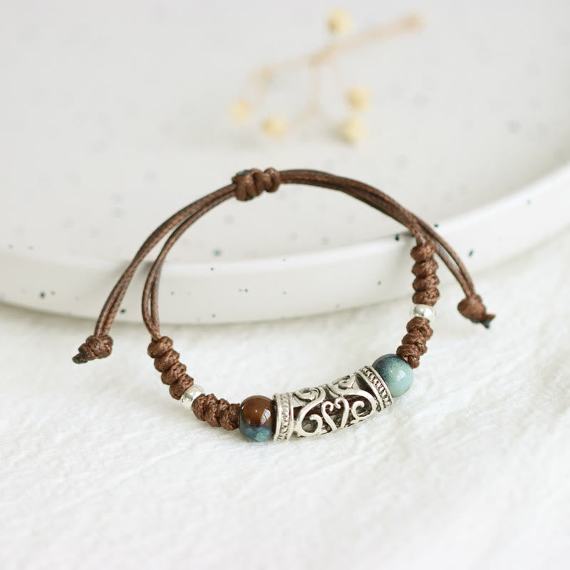 Tibet Ceramic Bead Wealth String Bracelet