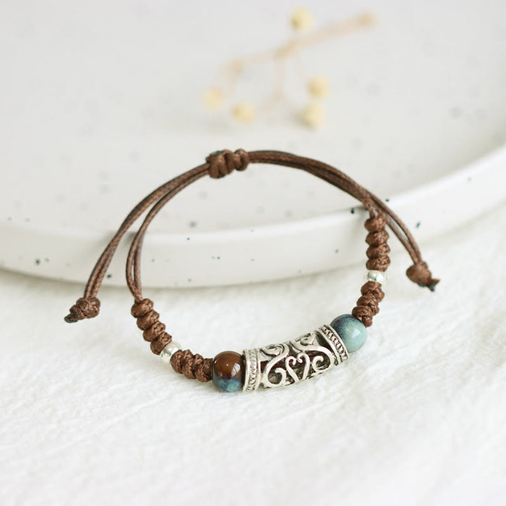 Tibet Ceramic Bead Wealth String Bracelet