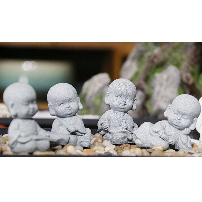 Buddha Stones Meditation Prayer Monk Buddha Statue Serenity Home Decoration