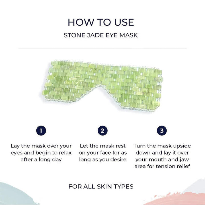 Natural Jade Stone Beads Eye Mask