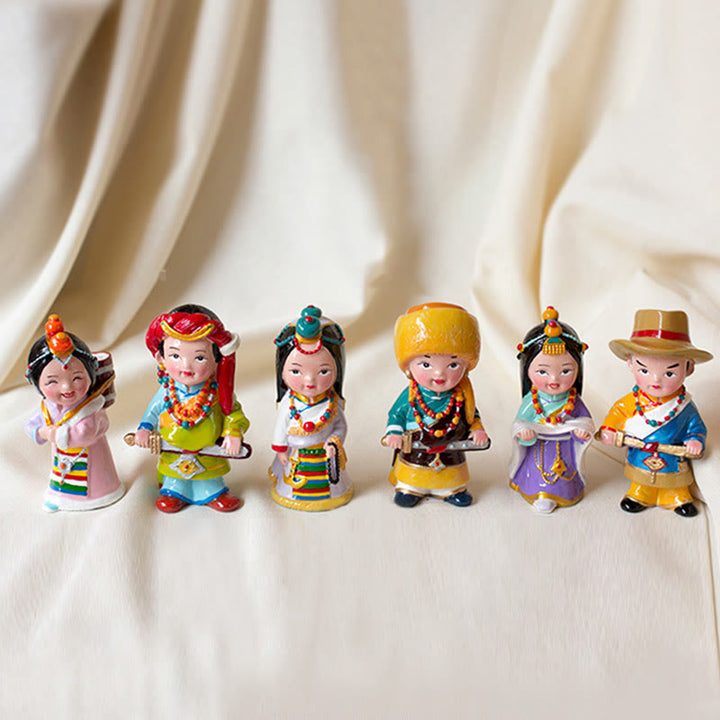 Buddha Stones Hand Painted Tibetan Figures Creative Home Office Car Decoration Ornament