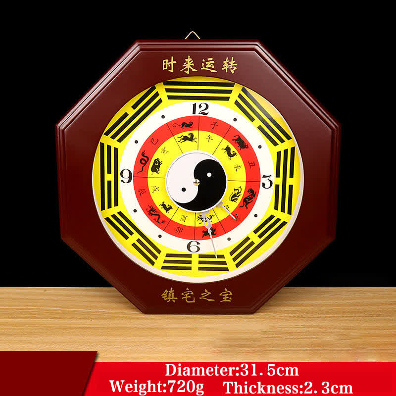 Feng Shui Bagua Map Balance Energy Map Wall Clock