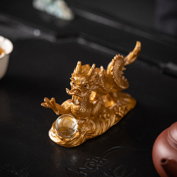 Buddha Stones Year Of The Dragon Color Changing Resin Luck Success Tea Pet Home Figurine Decoration