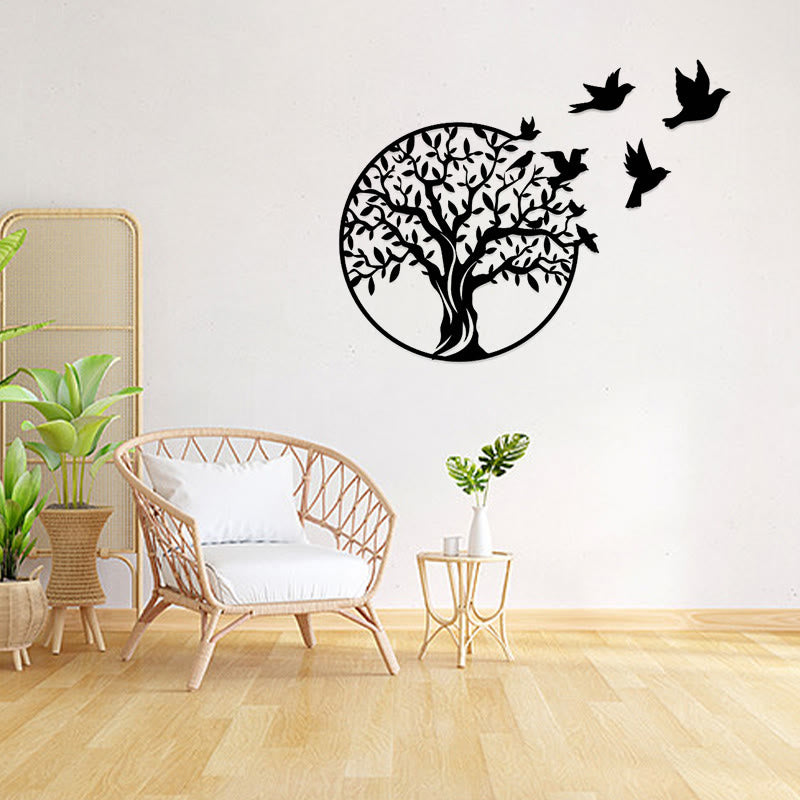 Buddha Stones Tree of Life Birds Sign Housewarming Gift Unity Wall Art