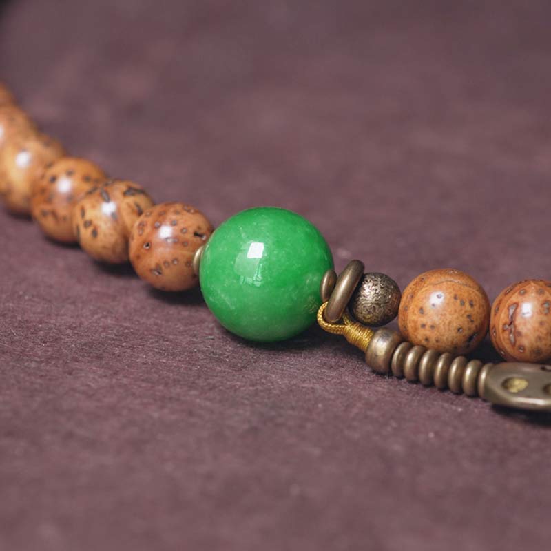 108 Mala Beads Bodhi Seed Wisdom Peace Tassel Bracelet