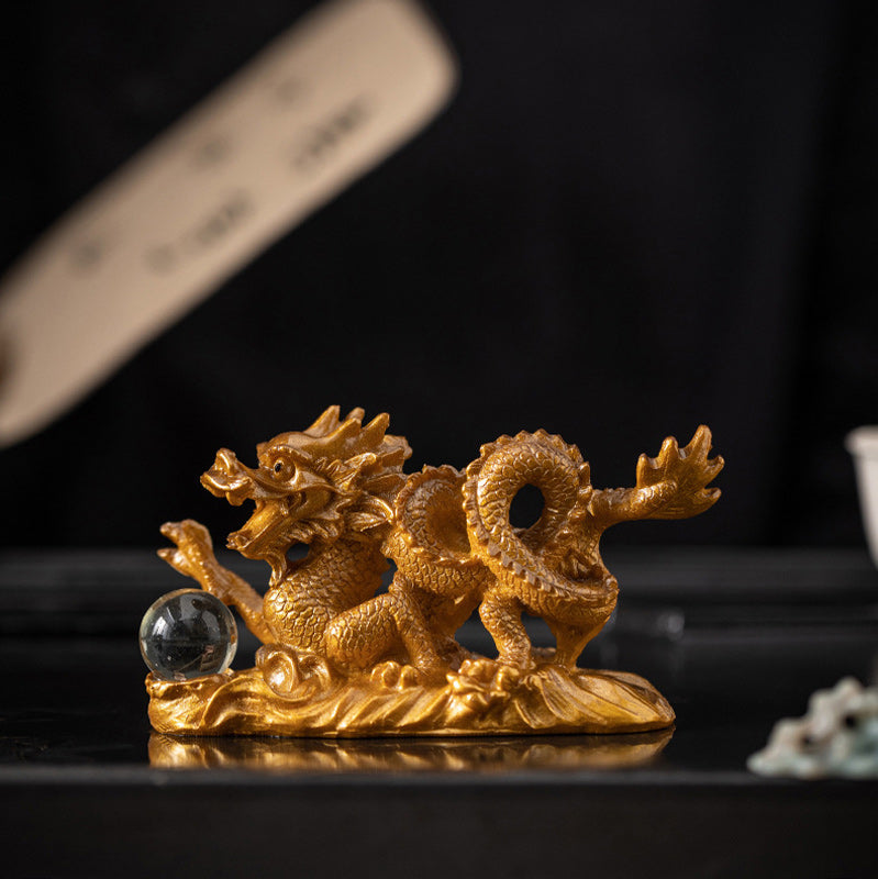 Buddha Stones Year Of The Dragon Color Changing Resin Luck Success Tea Pet Home Figurine Decoration