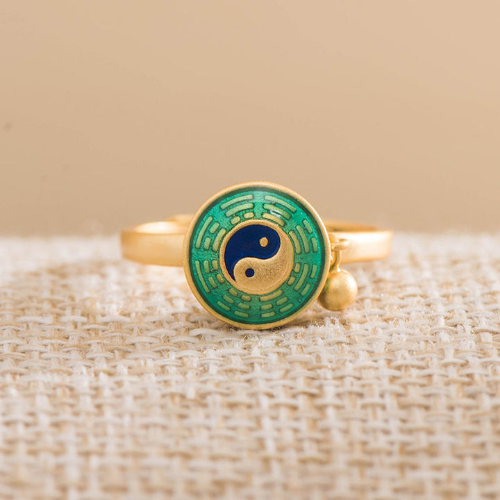 Yin Yang Copper Luck Wealth Rotatable Ring