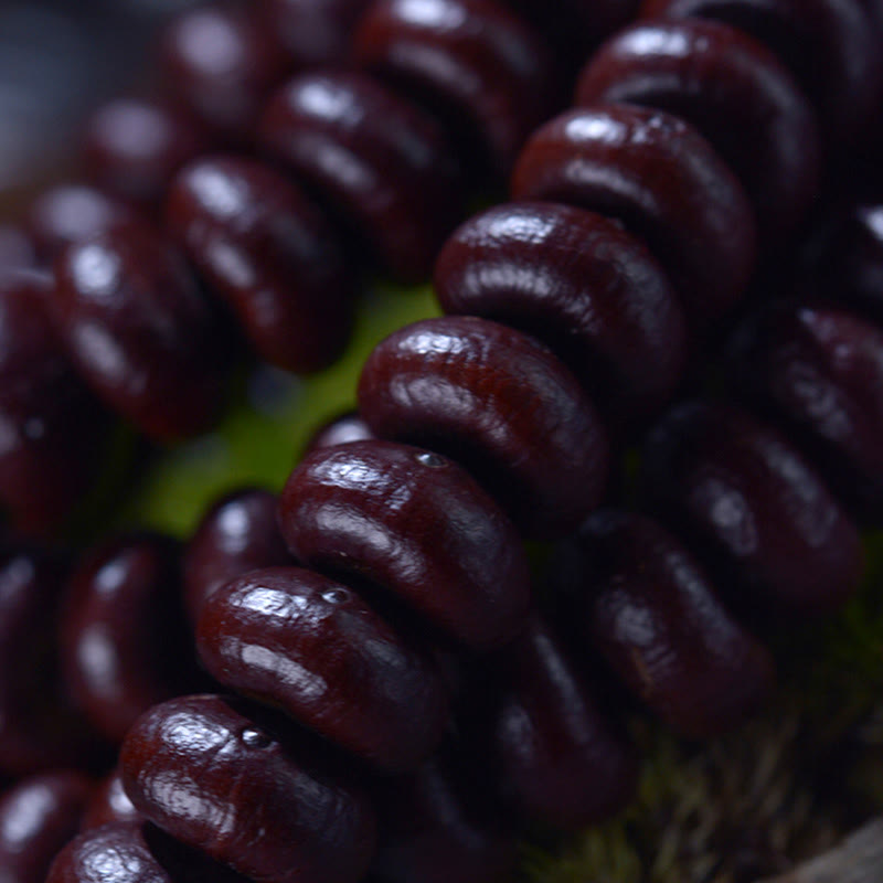 Buddha Stones Natural Tibet 108 Mala Beads Purple Bodhi Seed Wealth Bracelet