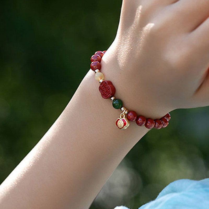 Buddha Stones Cinnabar Happiness Calm Bracelet