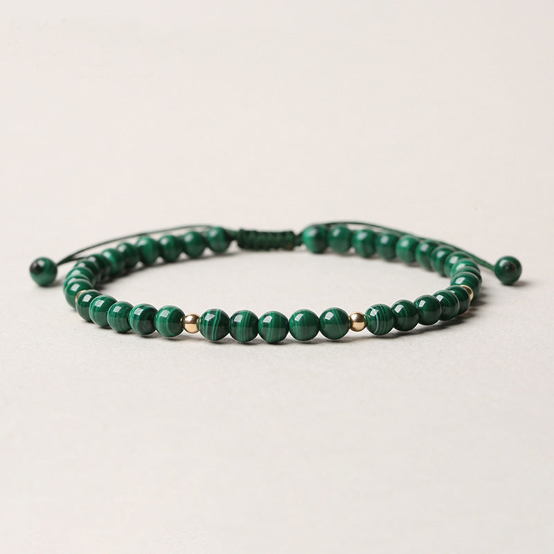 Buddha Stones Natural Malachite Protection Calmness String Bracelet