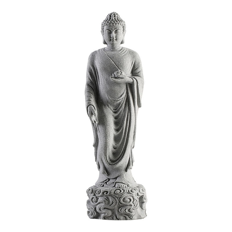 Buddha Stones Meditation Buddha Auspicious Clouds Design Serenity Home Decoration