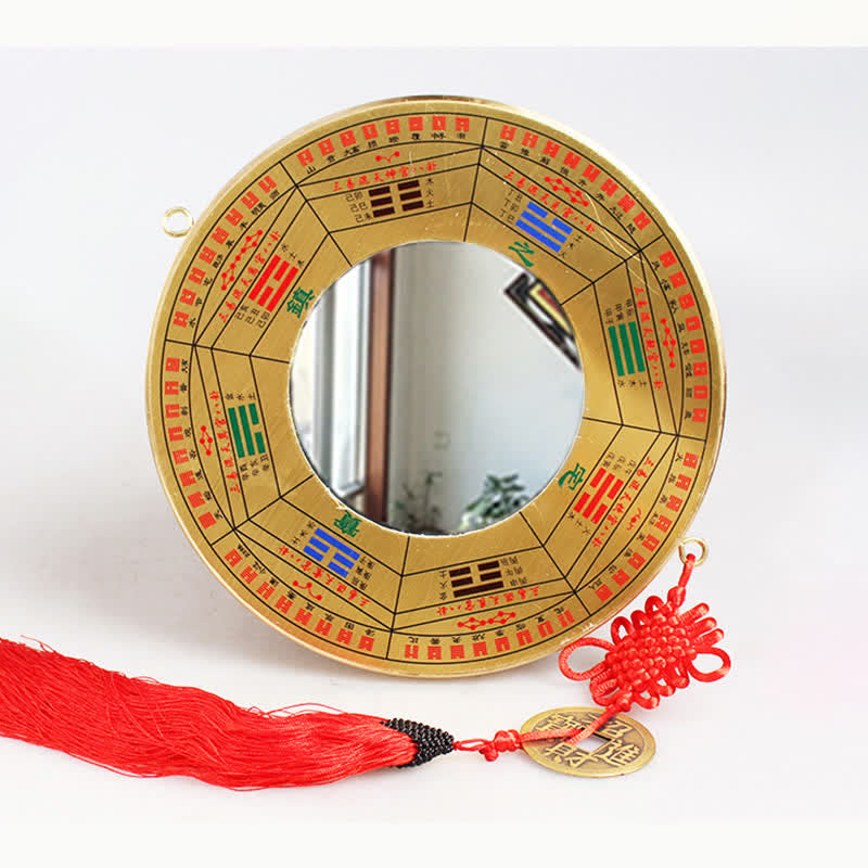 Feng Shui Bagua Map Copper Coin Chinese Knotting Balance Energy Map