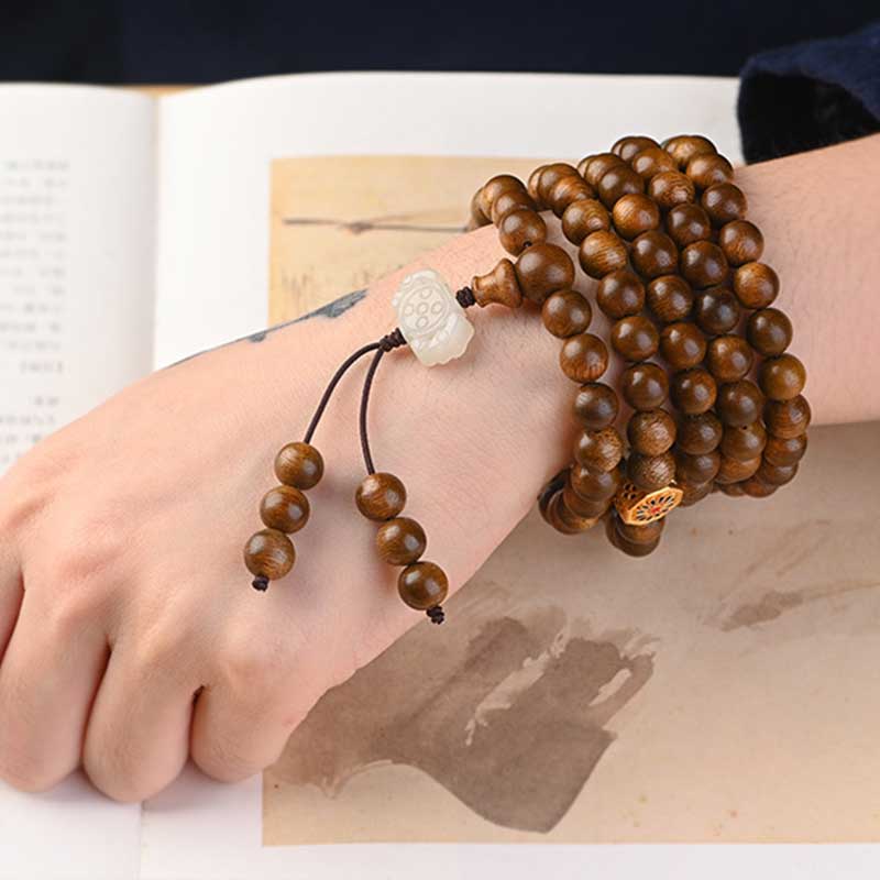 Tibetan Rosewood Protection Calm Bracelet Mala