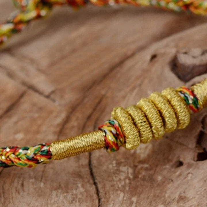 Buddha Stones Handmade Colorful King Kong Knot Protection Braid String Bracelet