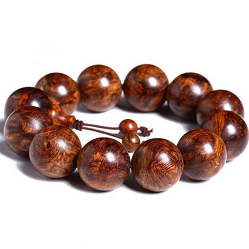 Buddha Stones Tibetan Rosewood Warmth Bracelet (Random Type)