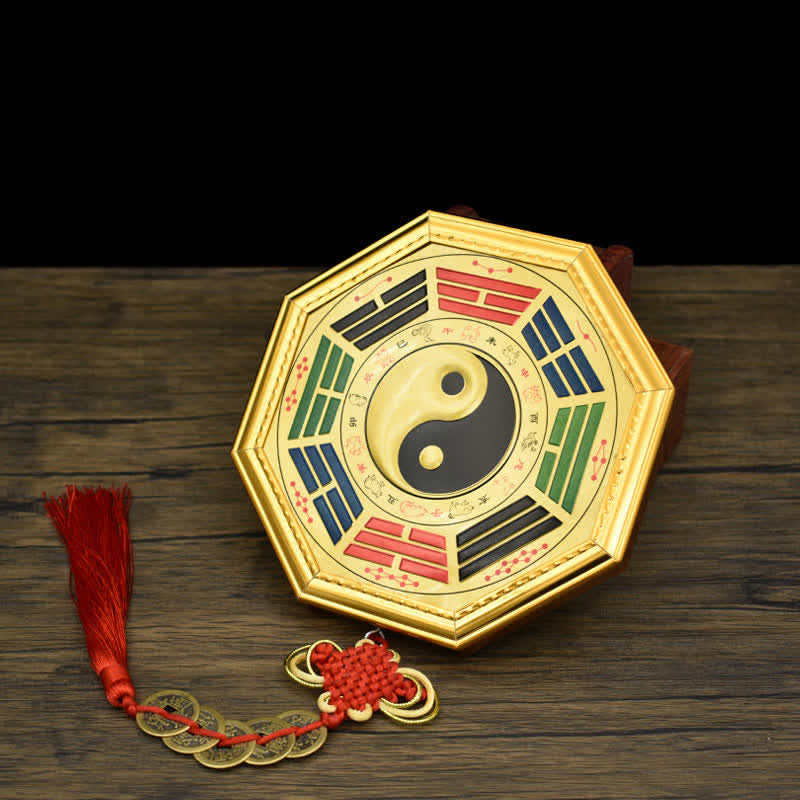 Feng Shui Bagua Map Five Emperor Coins Gourd Balance Energy Map