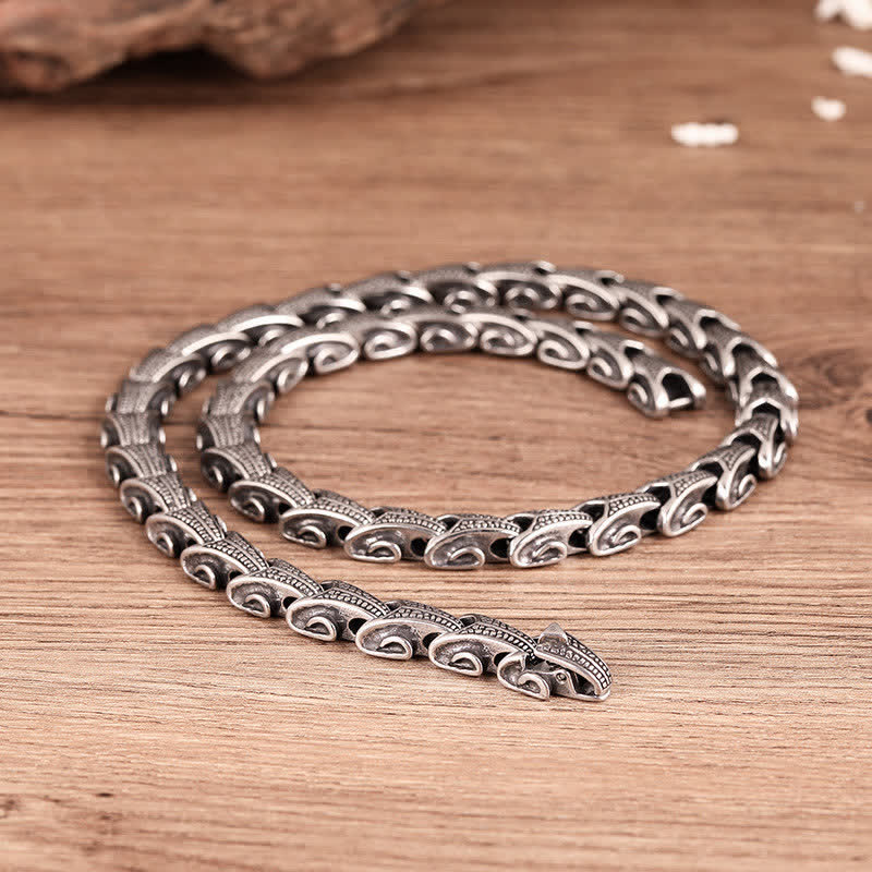 Buddha Stones Dragon Pattern Titanium Steel Protection Necklace Pendant Bracelet