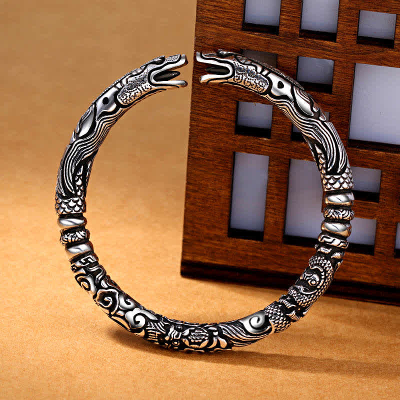 Dragon Head Carved Luck Bracelet Bangle