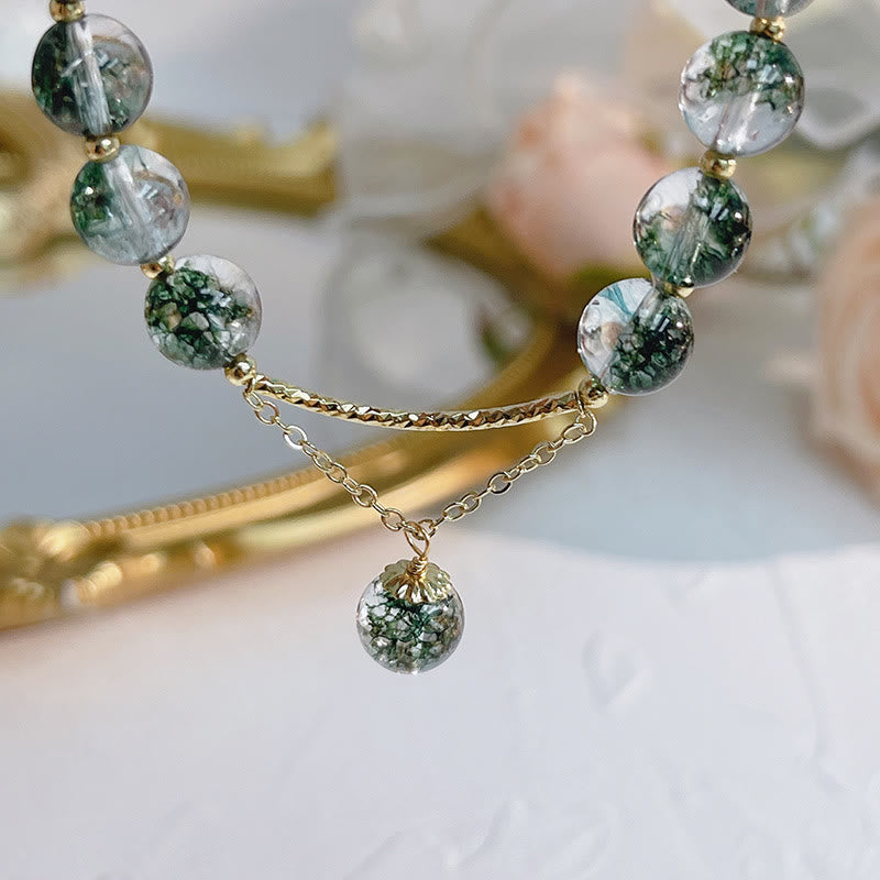 Green Phantom Crystal Confidence Charm Bracelet