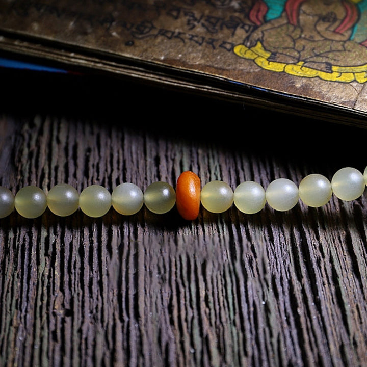 108 Mala Beads Tibet Sheep Horn Amber Luck Bracelet