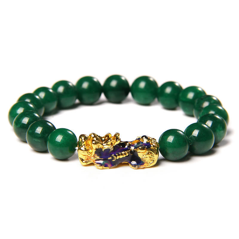 Buddha Stones Pixiu Jade Abundance Protection Bracelet