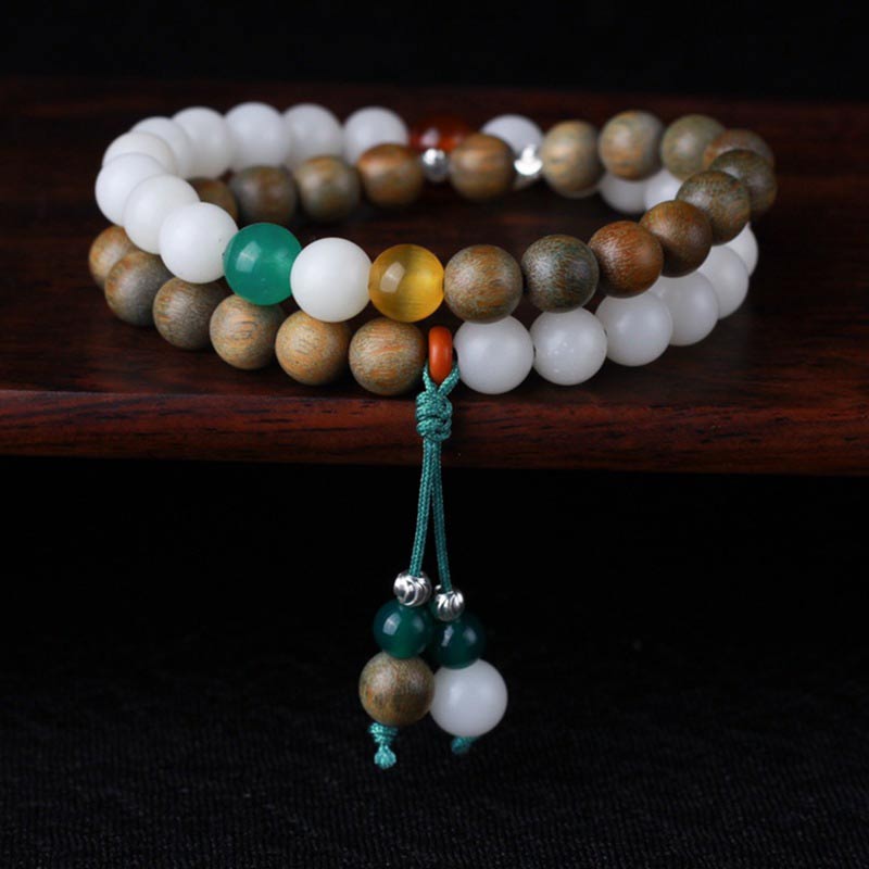 Green Sandalwood Bodhi Seed Wake Up Luck Bracelet