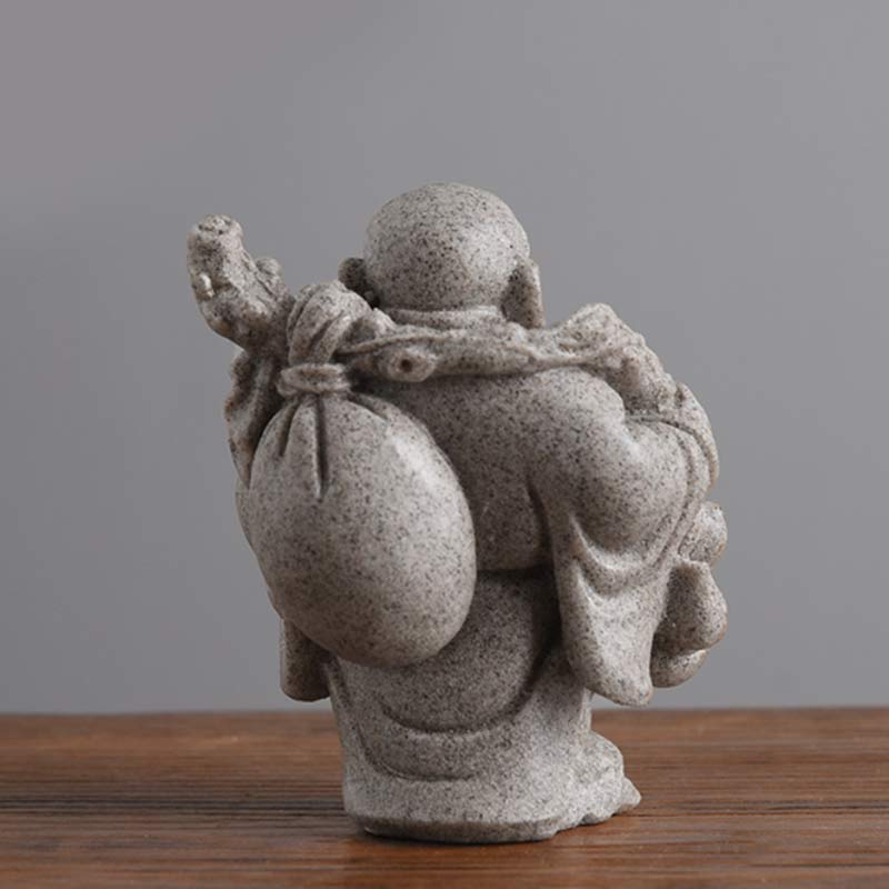 Buddha Stones Laughing Buddha Resin Statue Blessing Home Decoration