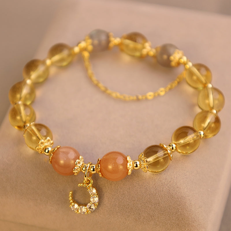 Buddha Stones Blessed Moon Citrine Abundant Energy Bracelet