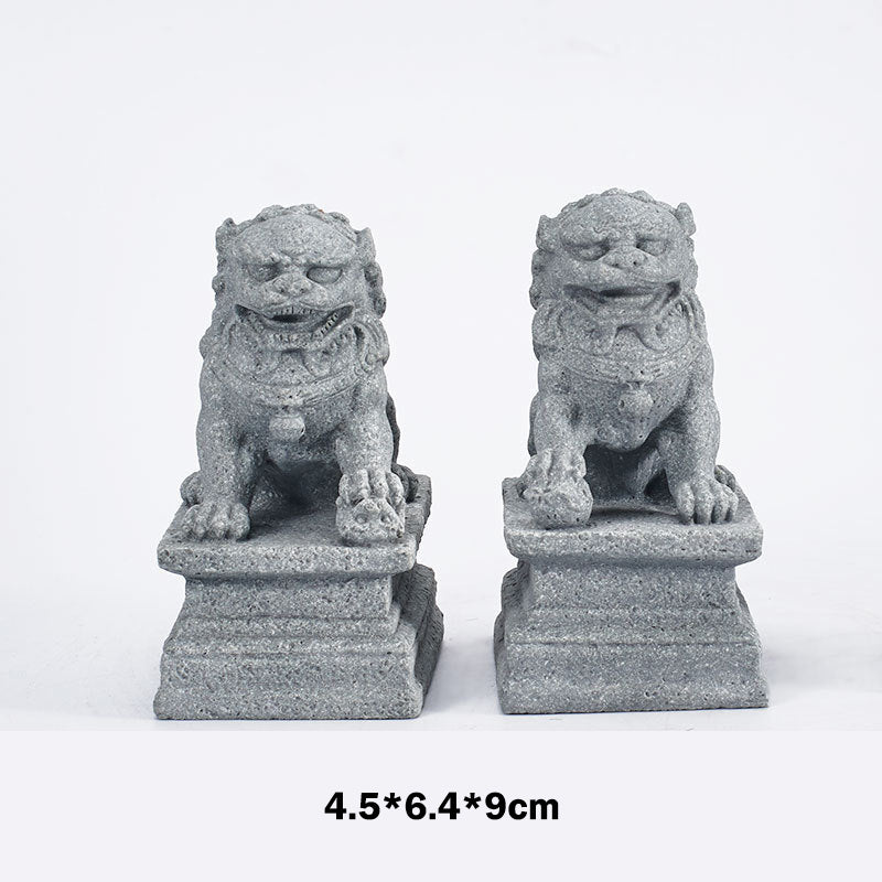 Buddha Stones Lion Fu Foo Dogs Elephant Ward Off Evil Blessing Home Decoration