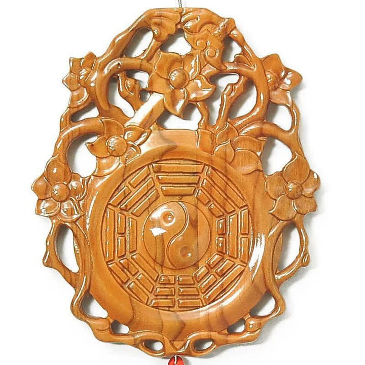 Feng Shui Bagua Map Peach Wood Chinese Knotting Balance Energy Map