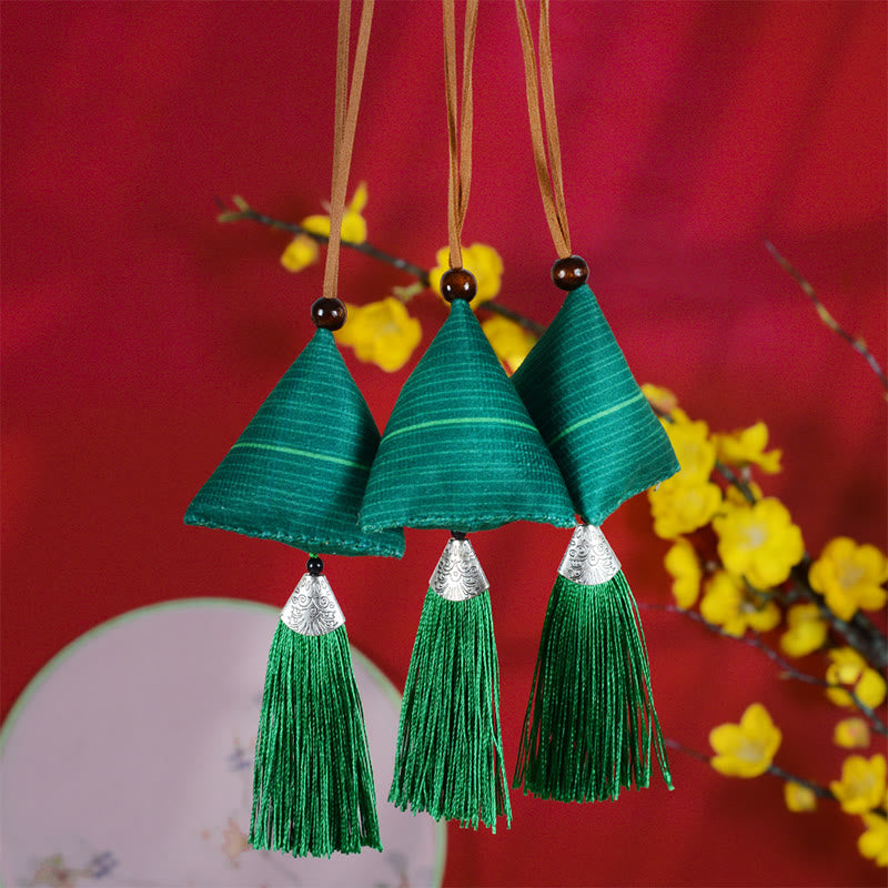 Buddha Stones Dragon Boat Festival Zongzi Pattern Sachet Protection Tassel Hanging Decoration