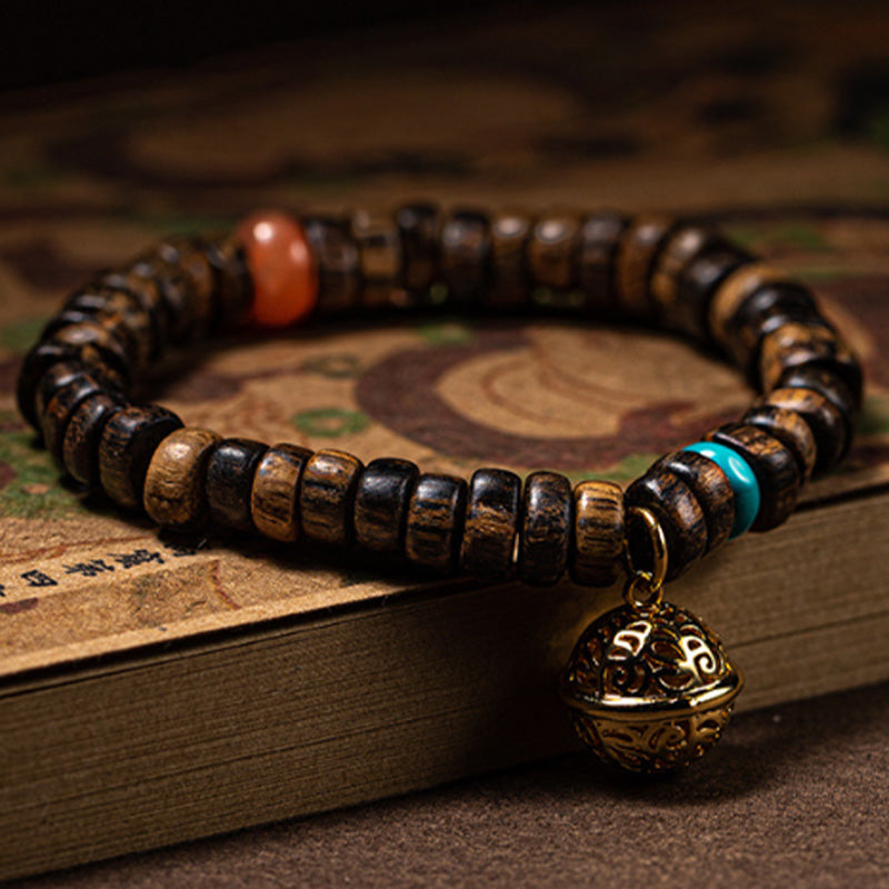 Agarwood Red Agate Turquoise Balance Strength Bracelet