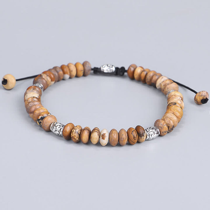 Picture Jasper Positive Beads String Bracelet