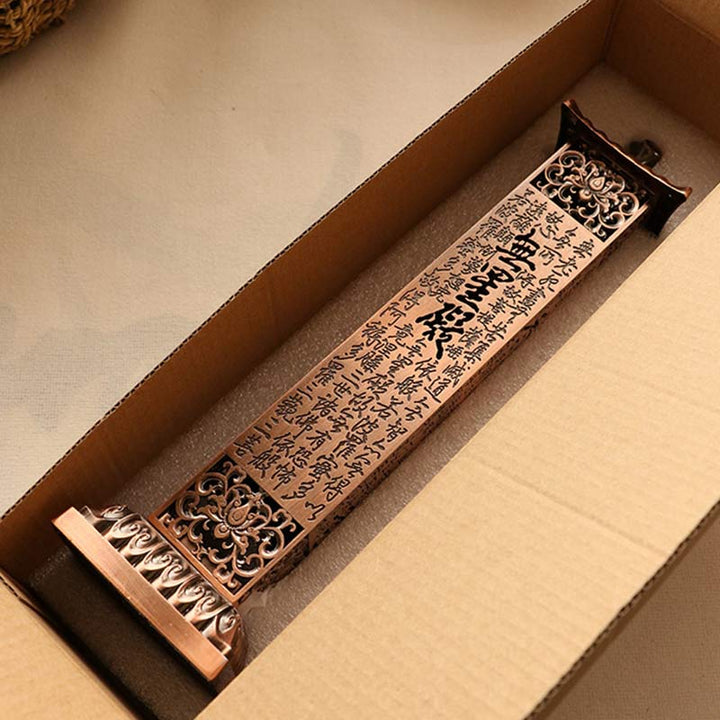 Heart Sutra Alloy Incense Holder Healing Home Decoration Incense Burner