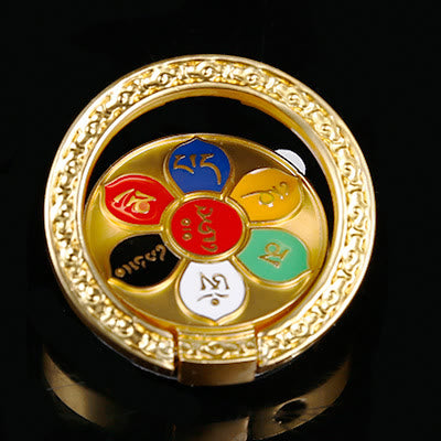 Tibetan Om Mani Padme Hum Peace Phone Ring Bracket Universal Phone Holder Decorations