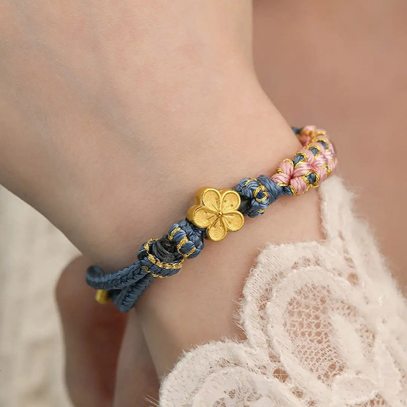 Peach Blossom Design Wealth String Bracelet