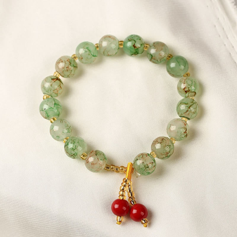 Buddha Stones Liuli Glass Bead Blessing Harmony Bracelet