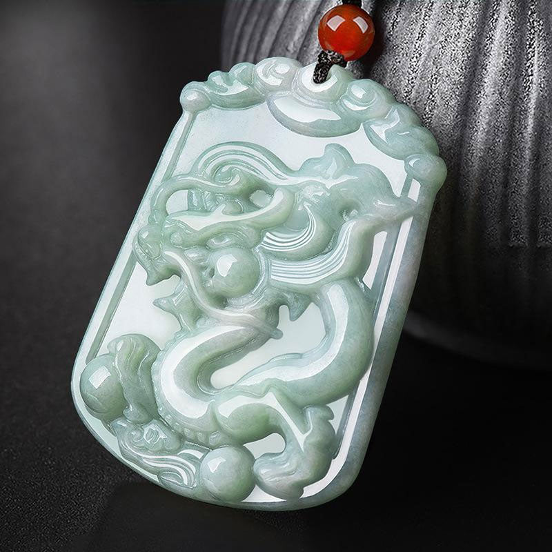 Buddha Stones Natural Jade 12 Chinese Zodiac Abundance Amulet Pendant Necklace