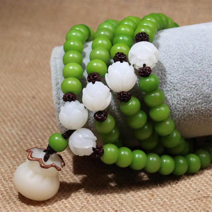 Natural Bodhi Seed 108 Beads Mala Wisdom Bracelet