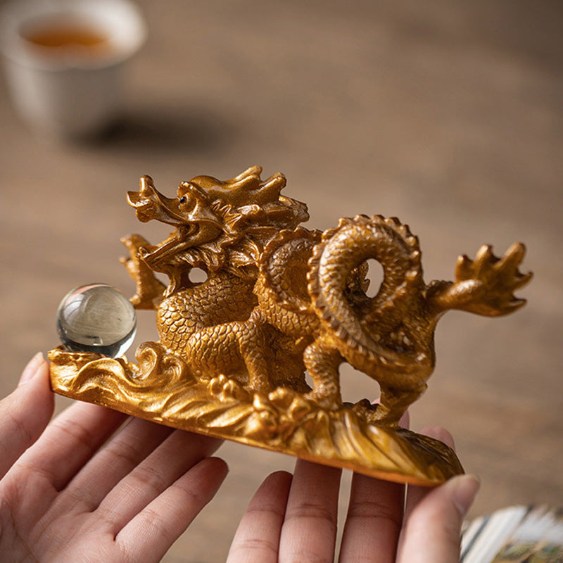 Buddha Stones Year Of The Dragon Color Changing Resin Luck Success Tea Pet Home Figurine Decoration
