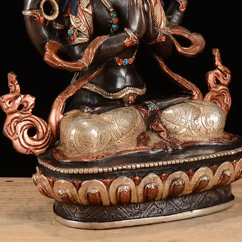 Bodhisattva Chenrezig Four-armed Avalokitesvara Protection Copper Statue Decoration