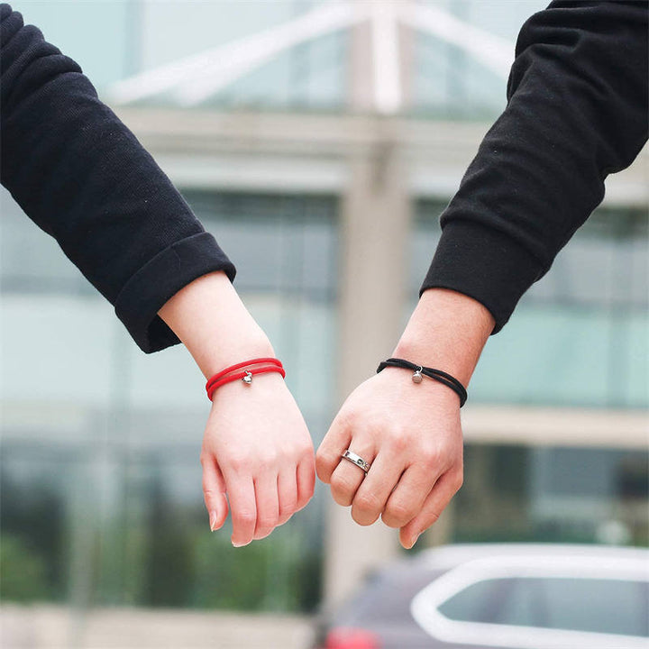 2Pcs Love Magnetic Couple String Strength Bracelet