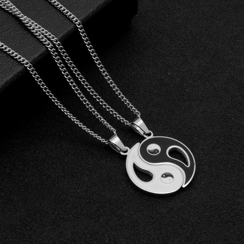 2pcs Yin Yang Pendant Couple Necklace