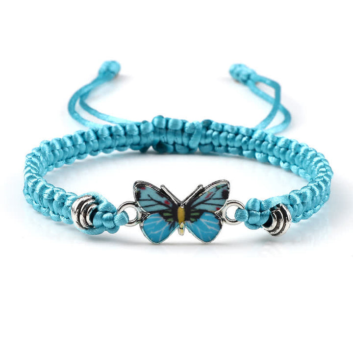 Buddha Stones Butterfly Freedom Love String Charm Bracelet