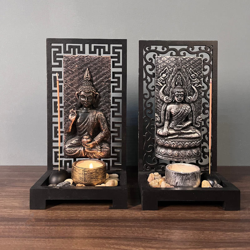 Buddha Stones Buddha Compassion Serenity Home Resin Prayer Altar Decoration