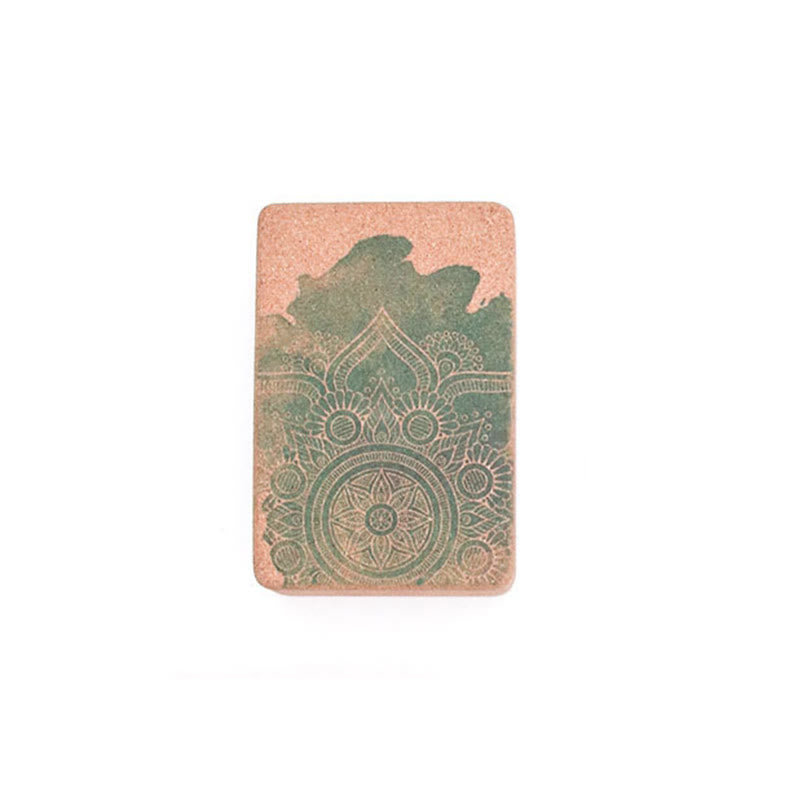 Buddha Stones Tibetan Mandala Mindful Yoga Cork Block