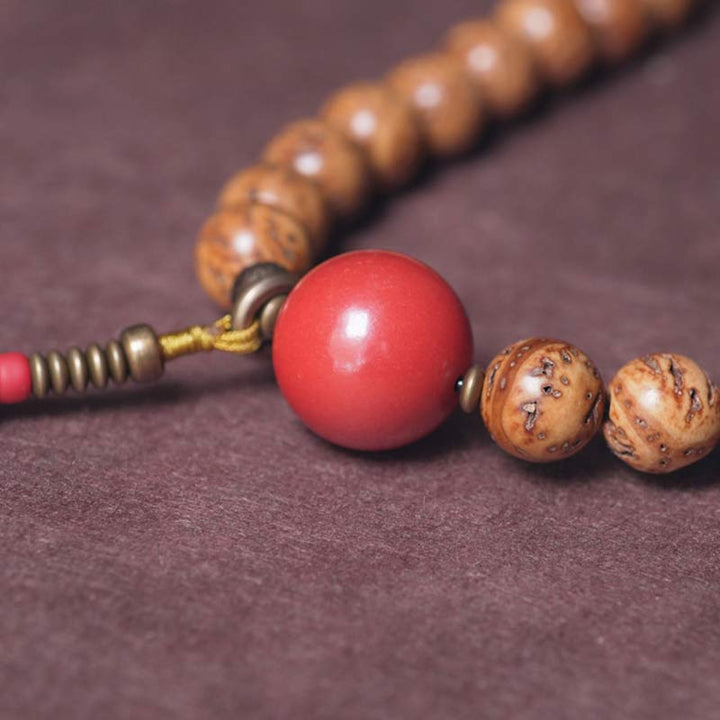 108 Mala Beads Bodhi Seed Wisdom Peace Tassel Bracelet