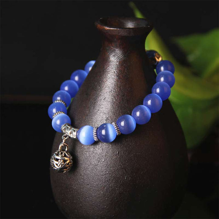 Buddha Stones Tibetan Cat Eye Lucky Bracelet